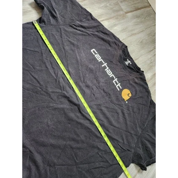 Carhartt Shirt Lot 2 Mens 4XL Black Logo Tee Green Pocket Henley Workwear - Picture 6 of 16